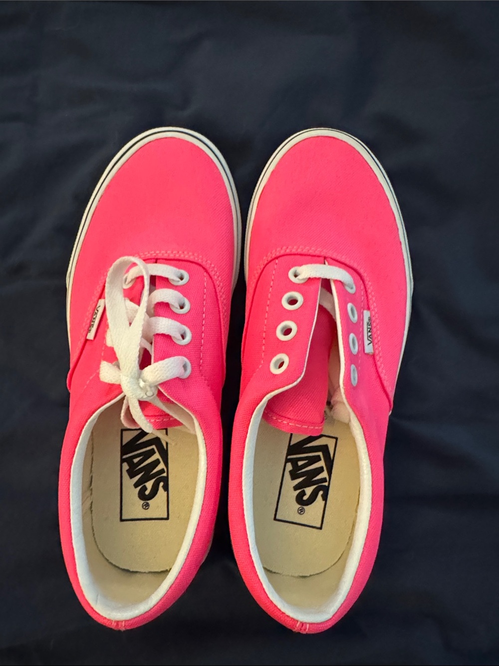 Vans Authentic Women's Canvas Sneakers in Neon Pink